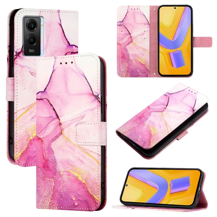 EDA006586124A.webp PT003 Marble Pattern Flip Leather Phone Case, For vivo Y55s 5G 2023 / Y55 5G / Y75 5G, For vivo T1 5G / iQOO U5e / Y30 5G / Y33e 5G, For vivo Y33s 4G Global / Y21 2021 / Y21s, For vivo Y76 5G - Image 1