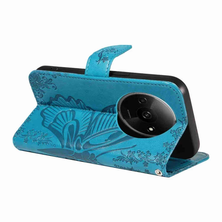 EDA006586440A_4.webp Swallowtail Butterfly Embossed Leather Phone Case, For Xiaomi Redmi A3, For Xiaomi Redmi Note 13 4G, For Xiaomi Redmi K70E - Image 5