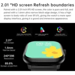 Y80 2.01 inch IPS HD Screen Smart Watch Supports Bluetooth Call / Health Monitoring - Image 5