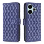 Diamond Lattice Wallet Flip Leather Phone Case, For Xiaomi Poco M6 4G / Redmi 13 4G