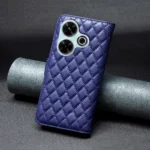 Diamond Lattice Wallet Flip Leather Phone Case, For Xiaomi Poco M6 4G / Redmi 13 4G - Image 3