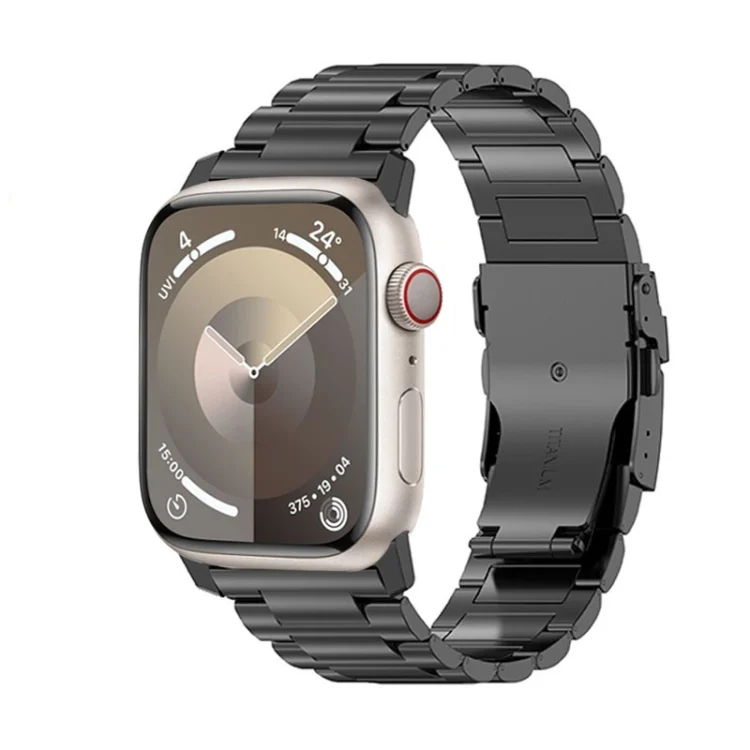 26mm Safety Buckle Titanium Alloy Watch Band, For Apple Watch SE 2023 44mm, For Apple Watch Ultra 2 49mm, For Apple Watch Series 9 45mm, For Apple Watch Ultra 49mm, For Apple Watch Series 8 45mm...
