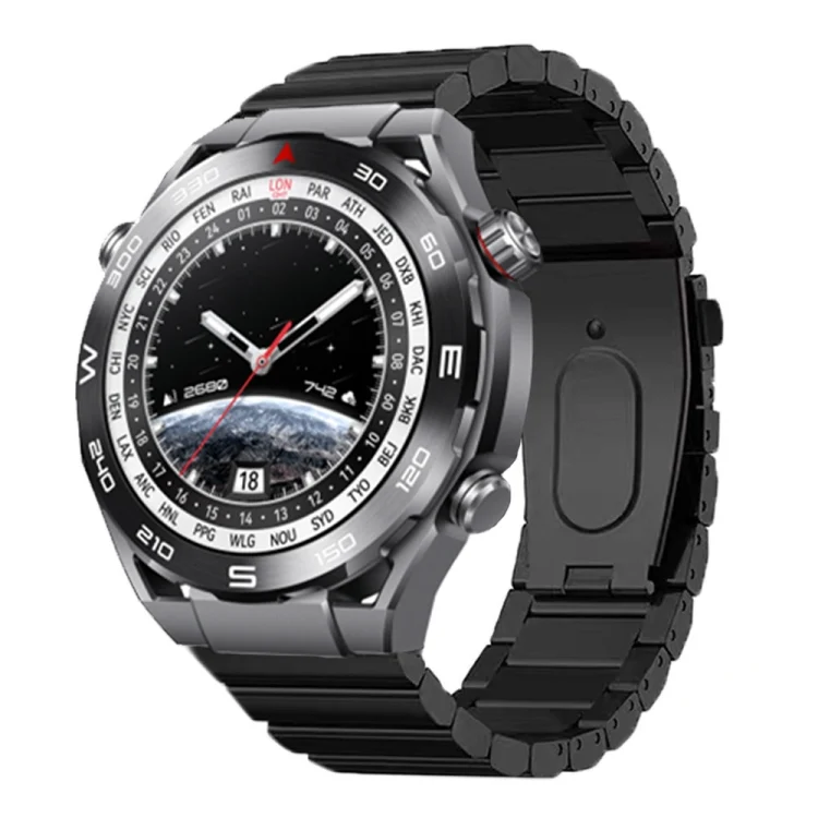 Three Plants Flat Buckle Titanium Alloy Watch Band
