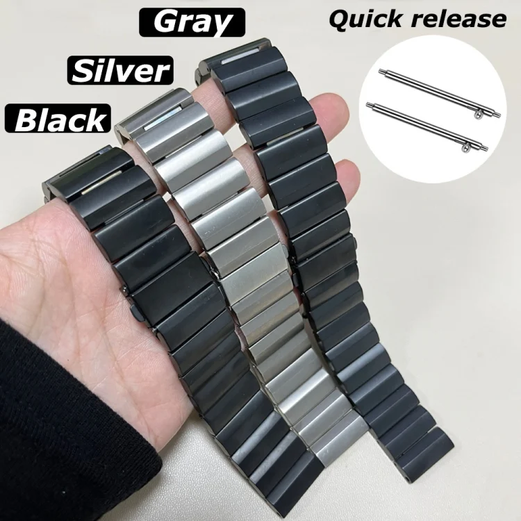 EDA0066150_B2.webp Three Plants Flat Buckle Titanium Alloy Watch Band - Image 3