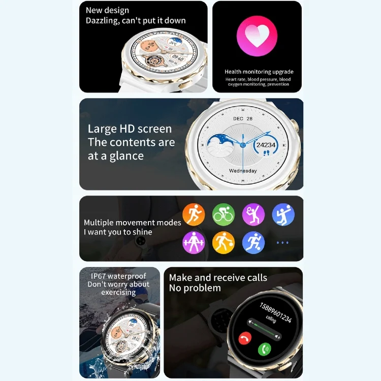 EDA0066179_B6.webp LEMFO HW52 1.28 inch Dual Mode Sport Smart Watch, Support Bluetooth Call / Sleep / Blood Oxygen / Heart Rate / Blood Pressure Health Monitor - Image 7