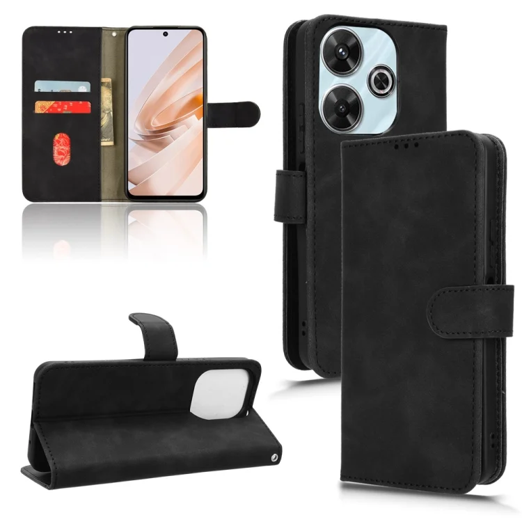 Skin Feel Magnetic Flip Leather Phone Case, For Xiaomi Redmi 13 4G