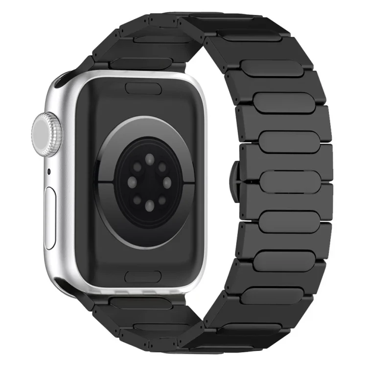Oval Butterfly Buckle Titanium Alloy Watch Band, For Apple Watch SE 2022 44mm, For Apple Watch Series 7 45mm, For Apple Watch SE 44mm, For Apple Watch Series 6 44mm, For Apple Watch Series 5 44mm