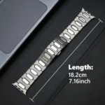 Oval Butterfly Buckle Titanium Alloy Watch Band, For Apple Watch Series 4 44mm, For Apple Watch Series 3 42mm - Image 6