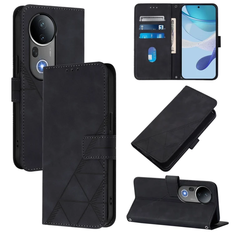 Crossbody 3D Embossed Flip Leather Phone Case, For vivo S20 Pro, For vivo Y300, For vivo S19 Pro