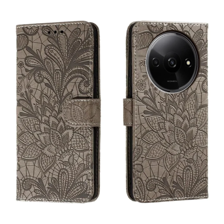 Lace Flower Embossing Flip Leather Phone Case, For Xiaomi Redmi A3, For Xiaomi Redmi Note 13 Pro 4G, For Xiaomi Redmi Note 13 4G