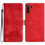 Cherry Blossom Butterfly Skin Feel Embossed PU Phone Case, For Xiaomi Redmi 9, For Xiaomi Redmi 9C