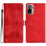 Cherry Blossom Butterfly Skin Feel Embossed PU Phone Case, For Xiaomi Redmi Note 10 4G, For Xiaomi Redmi K40 / K40 Pro