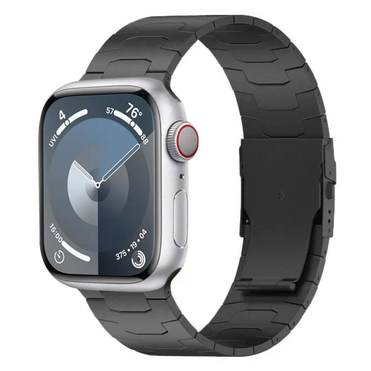 26mm Oracle Safety Buckle Titanium Alloy Watch Band, For Apple Watch Series 7 45mm, For Apple Watch SE 44mm, For Apple Watch Series 6 44mm, For Apple Watch Series 5 44mm, For Apple Watch Series 4 4...