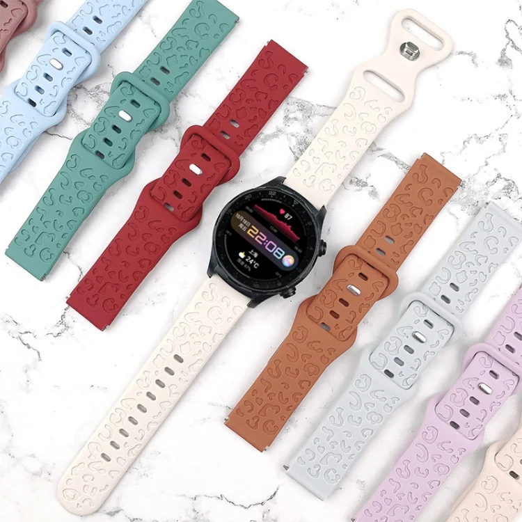 EDA0066467_B2.webp Concave Leopard Print Butterfly 8-shaped Buckle Silicone Watch Band - Image 3