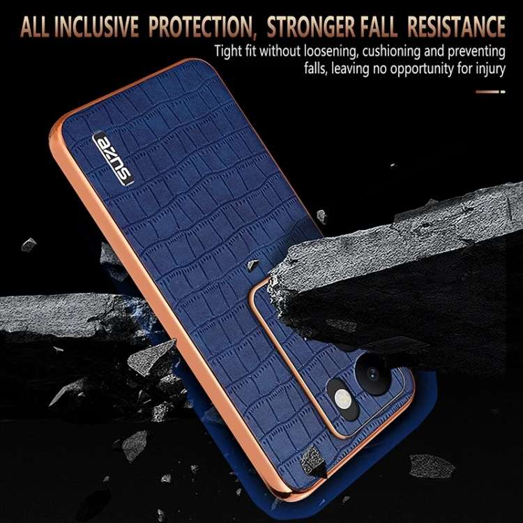 EDA006648507A_3.webp AZNS Electroplated Frame Crocodile Texture Full Coverage Phone Case, For vivo V30 / V30 Pro, For vivo X100 5G, For vivo S17 / S17 Pro / S17t, For vivo V29 / V29 Pro - Image 4