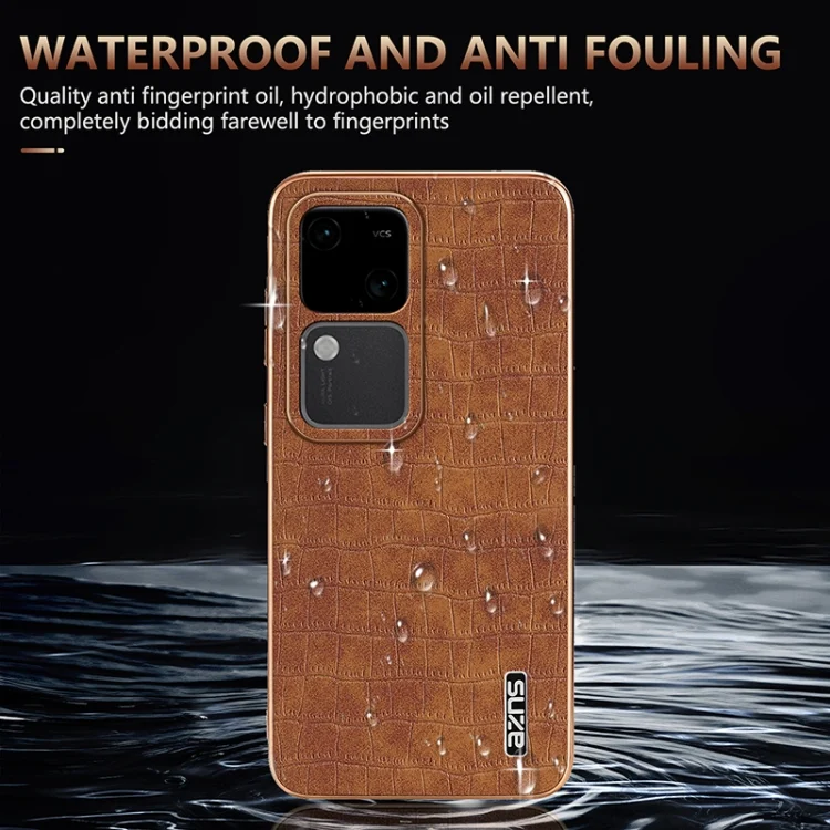 EDA006648507A_5.webp AZNS Electroplated Frame Crocodile Texture Full Coverage Phone Case, For vivo V30 / V30 Pro, For vivo X100 5G, For vivo S17 / S17 Pro / S17t, For vivo V29 / V29 Pro - Image 6