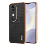 AZNS Electroplated Frame Crocodile Texture Full Coverage Phone Case, For vivo S19, For vivo X100 Pro 5G / X100s Pro, For vivo X100 Ultra, For vivo S18 / S18 Pro