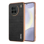 AZNS Electroplated Frame Crocodile Texture Full Coverage Phone Case, For vivo X90 / X90s, For vivo X90 Pro