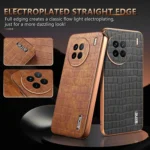 AZNS Electroplated Frame Crocodile Texture Full Coverage Phone Case, For vivo X90 / X90s, For vivo X90 Pro - Image 3