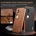 AZNS Electroplated Frame Crocodile Texture Full Coverage Phone Case, For vivo S20 Pro, For vivo X200, For vivo X200 Pro, For vivo S19 Pro - Image 3