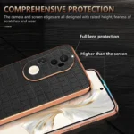 AZNS Electroplated Frame Crocodile Texture Full Coverage Phone Case, For vivo S20 Pro, For vivo X200, For vivo X200 Pro, For vivo S19 Pro - Image 6