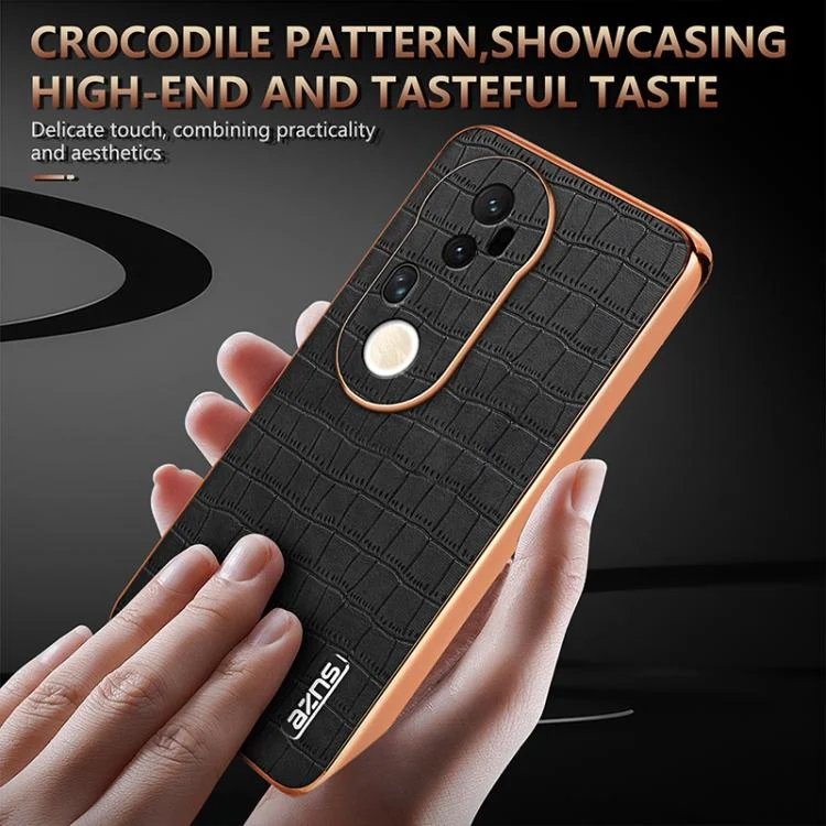 EDA006648515A_7.webp AZNS Electroplated Frame Crocodile Texture Full Coverage Phone Case, For vivo S20 Pro, For vivo X200, For vivo X200 Pro, For vivo S19 Pro - Image 8