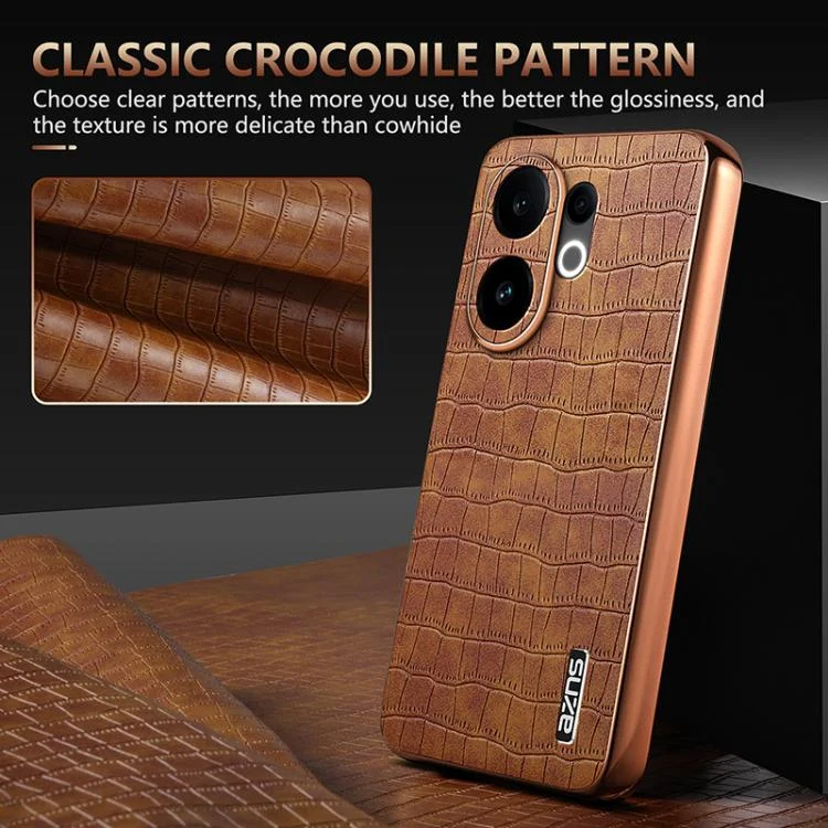 EDA006648518A_4.webp AZNS Electroplated Frame Crocodile Texture Full Coverage Phone Case, For vivo S30, For vivo X200s, For vivo X200 Ultra, For vivo S20 - Image 5