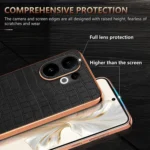 AZNS Electroplated Frame Crocodile Texture Full Coverage Phone Case, For vivo S30, For vivo X200s, For vivo X200 Ultra, For vivo S20 - Image 6