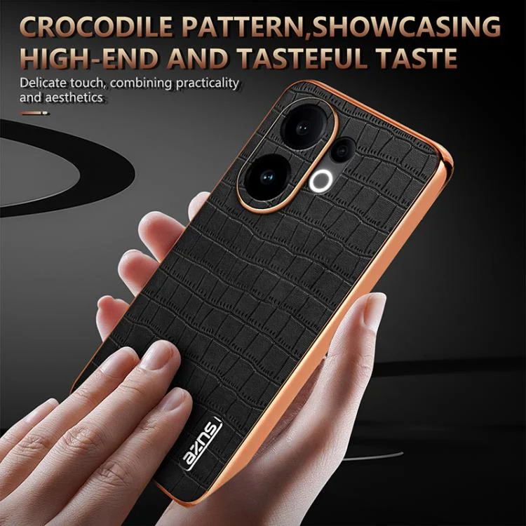 EDA006648518A_7.webp AZNS Electroplated Frame Crocodile Texture Full Coverage Phone Case, For vivo S30, For vivo X200s, For vivo X200 Ultra, For vivo S20 - Image 8