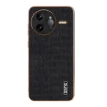 AZNS Electroplated Frame Crocodile Texture Full Coverage Phone Case, For Redmi K80 Pro, For Redmi K80, For Redmi Note 14 5G, For Redmi Note 14 Pro+ 5G - Image 2