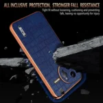 AZNS Electroplated Frame Crocodile Texture Full Coverage Phone Case, For Redmi K80 Pro, For Redmi K80, For Redmi Note 14 5G, For Redmi Note 14 Pro+ 5G - Image 4