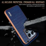 AZNS Electroplated Frame Crocodile Texture Full Coverage Phone Case, For Xiaomi 14T, For Xiaomi Poco F6 Pro, For Xiaomi Poco M6 Pro, For Xiaomi Poco X6 Pro - Image 4