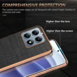 AZNS Electroplated Frame Crocodile Texture Full Coverage Phone Case, For Xiaomi 14T, For Xiaomi Poco F6 Pro, For Xiaomi Poco M6 Pro, For Xiaomi Poco X6 Pro - Image 5