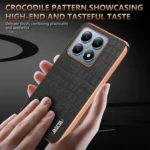 AZNS Electroplated Frame Crocodile Texture Full Coverage Phone Case, For Xiaomi 14T, For Xiaomi Poco F6 Pro, For Xiaomi Poco M6 Pro, For Xiaomi Poco X6 Pro - Image 7