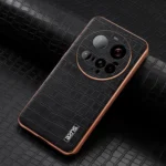 AZNS Electroplated Frame Crocodile Texture Full Coverage Phone Case, For Xiaomi 15 Ultra, For Xiaomi 15 Pro, For Xiaomi 15, For Xiaomi 14T Pro - Image 2