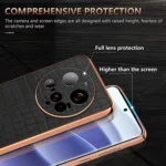 AZNS Electroplated Frame Crocodile Texture Full Coverage Phone Case, For Xiaomi 15 Ultra, For Xiaomi 15 Pro, For Xiaomi 15, For Xiaomi 14T Pro - Image 5