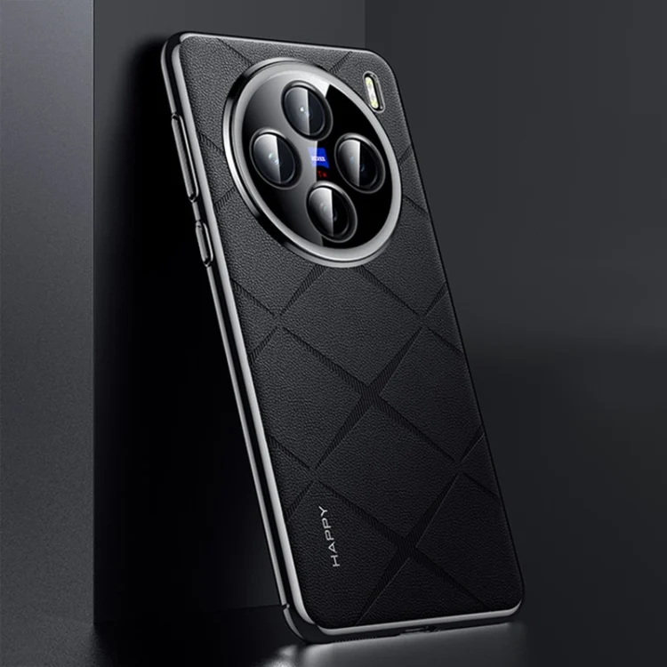 Plain Leather PC Phone Case, For vivo X200, For vivo X200 Pro mini, For vivo X200 Pro, For vivo S19 Pro