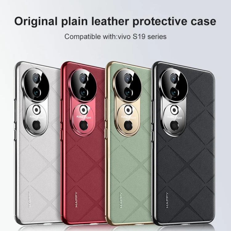 EDA0066529_B1.webp Plain Leather PC Phone Case, For vivo S19 - Image 2