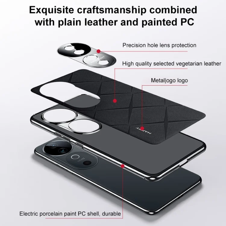 EDA0066529_B2.webp Plain Leather PC Phone Case, For vivo S19 - Image 3