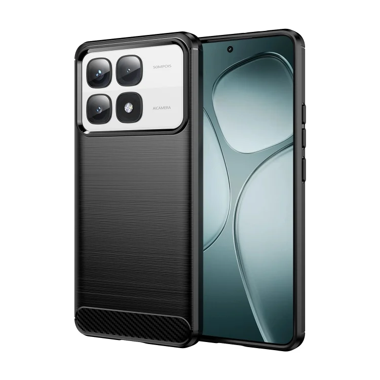 Carbon Fiber Brushed Texture TPU Phone Case, For Xiaomi 14T Pro, For Xiaomi 14 Civi, For Xiaomi Civi 4 Pro