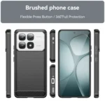 Carbon Fiber Brushed Texture TPU Phone Case, For Xiaomi 14T Pro, For Xiaomi 14 Civi, For Xiaomi Civi 4 Pro - Image 2
