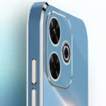 XINLI Straight Edge 6D Electroplate TPU Phone Case with Ring Holder, For Redmi 13 4G, For Xiaomi Redmi Turbo 3 - Image 3