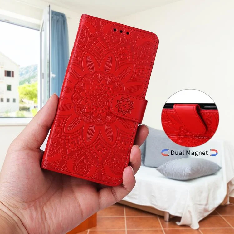 EDA006682906A_4.webp Embossed Sunflower Leather Phone Case, For Xiaomi 15 Ultra, For Xiaomi 15 Pro, For Xiaomi 15, For Xiaomi 14T Pro - Image 5