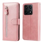 Fashion Calf Texture Zipper Leather Phone Case, For Xiaomi 14T, For Xiaomi Poco F6