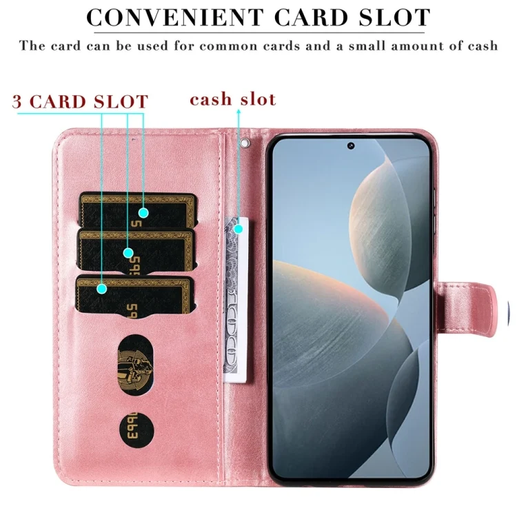 EDA006685002A_3.webp Fashion Calf Texture Zipper Leather Phone Case, For Xiaomi 14T, For Xiaomi Poco F6 - Image 4