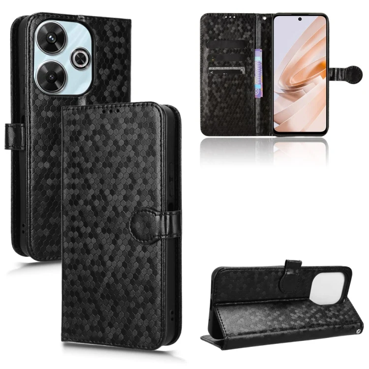 Honeycomb Dot Texture Leather Phone Case, For Xiaomi Redmi 13 4G / Note 13R 5G