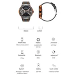 LEMFO HK52 1.43 inch BT5.3 IP68 Sport Smart Watch, Support Bluetooth Call / Message Notification / Heart Rate / Blood Pressure Health Monitor - Image 2