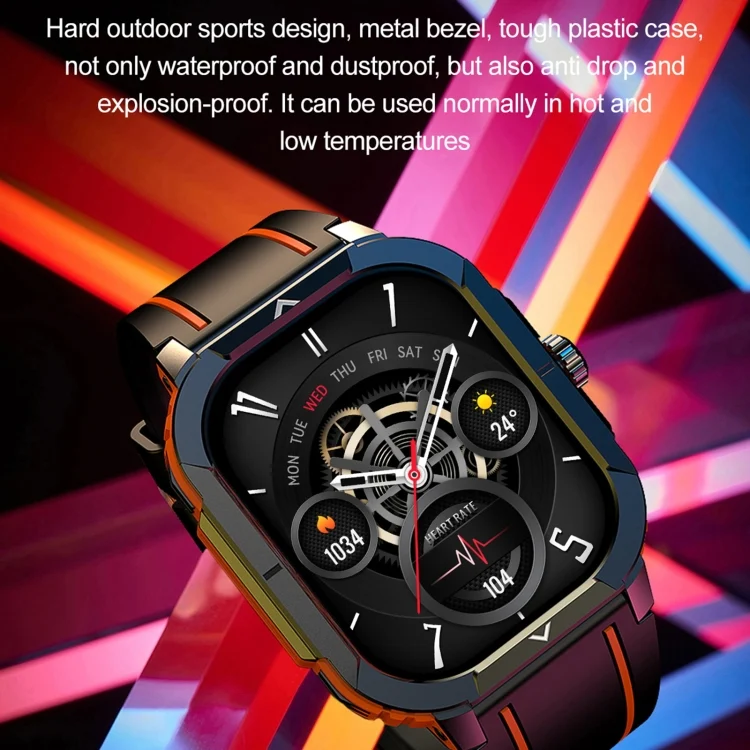 EDA0066896_B4.webp LEMFO HK56 2.06 inch BT5.3 IP68 Sport Smart Watch, Support Bluetooth Call / Message Notification / Heart Rate / Blood Pressure Health Monitor - Image 5