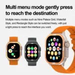 HK96S 2.06 inch BT5.3 IP68 Sport Smart Watch, Support Bluetooth Call / Sleep / Blood Oxygen / Heart Rate / Blood Pressure Health Monitor - Image 5