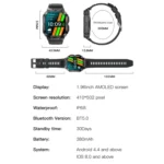 LEMFO K61 Pro 1.96 inch BT5.0 Sport Smart Watch, Support Bluetooth Call / Sleep / Blood Oxygen / Heart Rate / Blood Pressure Health Monitor - Image 2